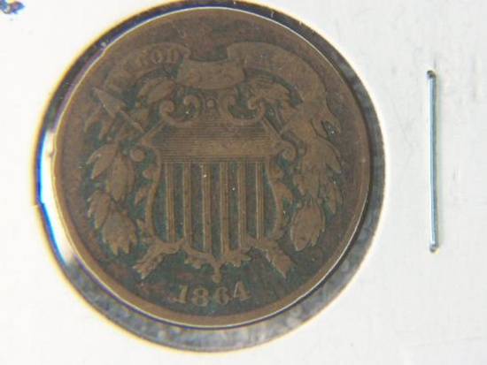 1864 2 Cent Copper