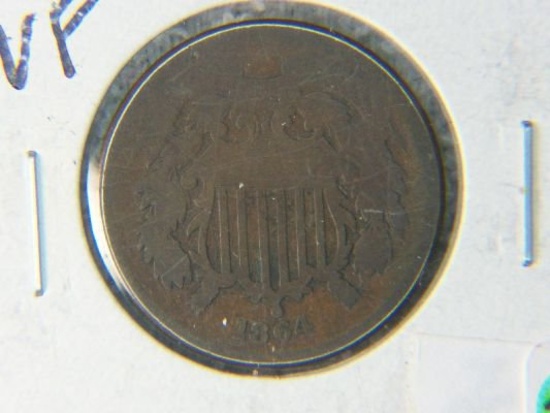 1864 2 Cent Copper