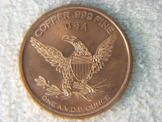 2012 Sitting Liberty Copper Round