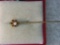 10 Kt Yellow Gold Victorian Buttercup Design Stick Pin Eight Point Diamond