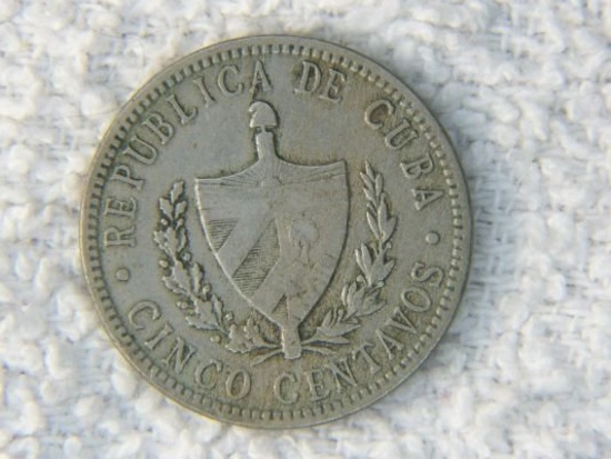 1915 Cuba 5 Centavos