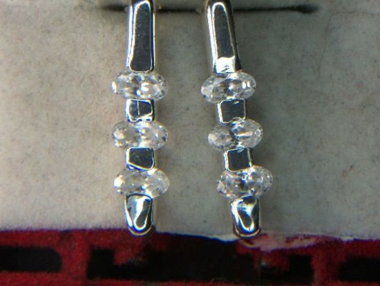 .925 Ladies Cubic Zirconia Earrings