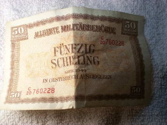 1944 Austrian 50 Shilling