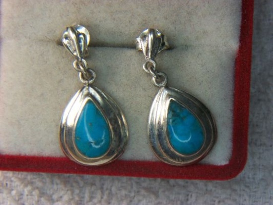 .925 Ladies Turquoise Earrings