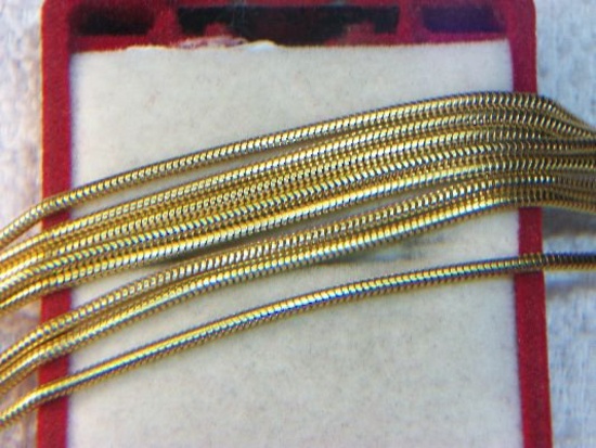 .925 And Gold Overlay 50 Inch Slinky Rope Necklace