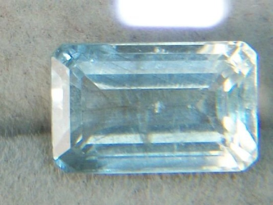 2.58 Carat Emerald Cut Aquamarine Gemstone Brazil