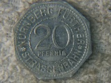 1921 Nurnberg 20 Pfenning Funfeckiger