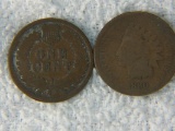 1880 And 1892 Indian Head Cent