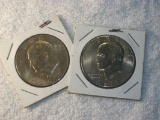 (2) 1971 Eisenhower Dollars