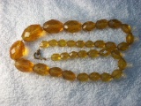 Ladies Antique 18 Inch Graduated Amber Necklace