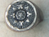 .925 Man's Mayan Calendar Ring