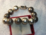 .925 Ladies Taxco To 29 Large Ball Bracelet