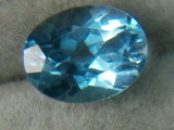 2.58 Carat Oval Cut Blue Topaz Gemstone