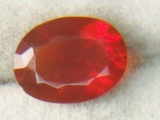 1.01 Carat Oval Cut Cherry Opal Gemstone