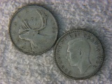 1948 And 1950 Canadian Silver Quarters