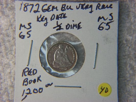 1872 1/2 Dime