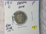 1911 D Barber Dime