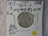 1913 S Type 2 Buffalo Nickel