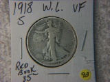 1918 S Walking Liberty 1/2 Dollar