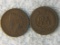 (2) 1900 & 1905 Indian Head Cent