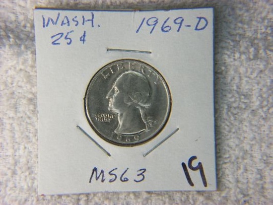 1969 D Washington Quarter