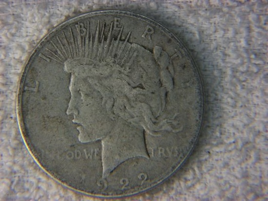 1922 S Peace Dollar