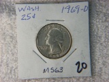 1969 D Washington Quarter