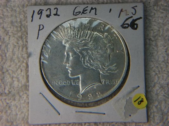 1922 P Peace Dollar