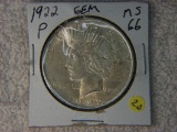 1922 P Peace Dollar