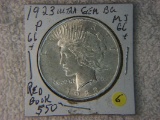 1923 P Peace Dollar