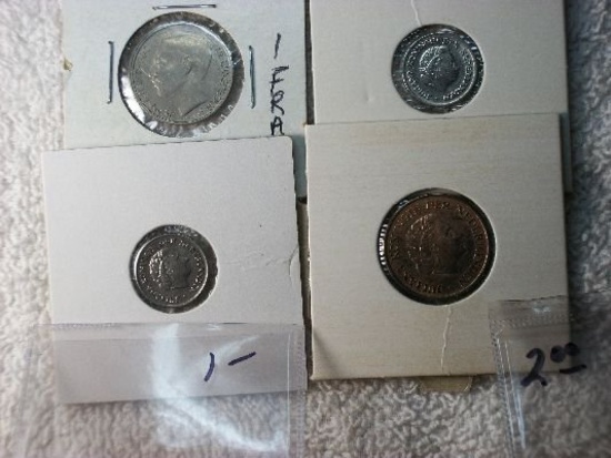 Nederlands 1970 5 Cent, 1971 10 Cent, 1959 10 Cent, 1972 Luxen
