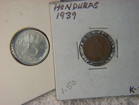 1967 Nederlands 25 Cent, 1939 Hondurus