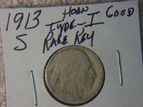 1913 S Type 1 Buffalo Nickel