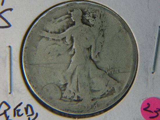 1918 S Walking Liberty 1/2 Dollar