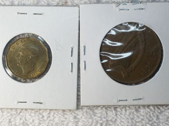 1952 Ireland 1 Penny, 1937 3 Pence Choice