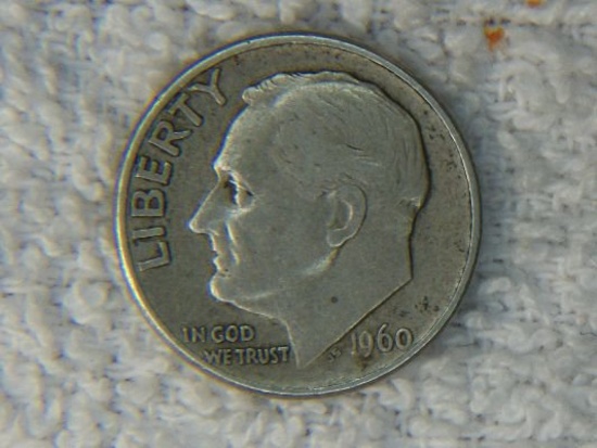 1960 D Roosevelt Dime 90% Silver
