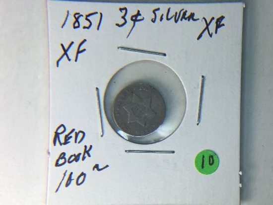 1851 3 Cent Silver