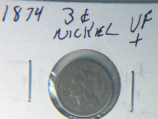 1874 3 Cent Nickel