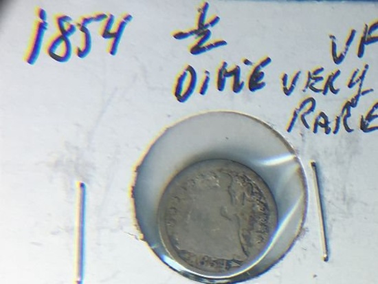 1854 1/2 Dime