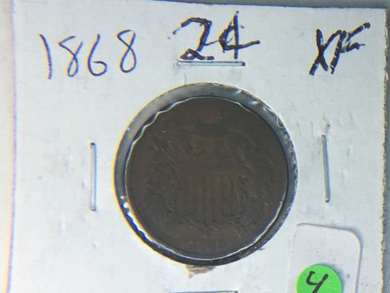 1868 2 Cent Copper