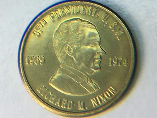 U.S. Presidents Brass Coin R. Nixon