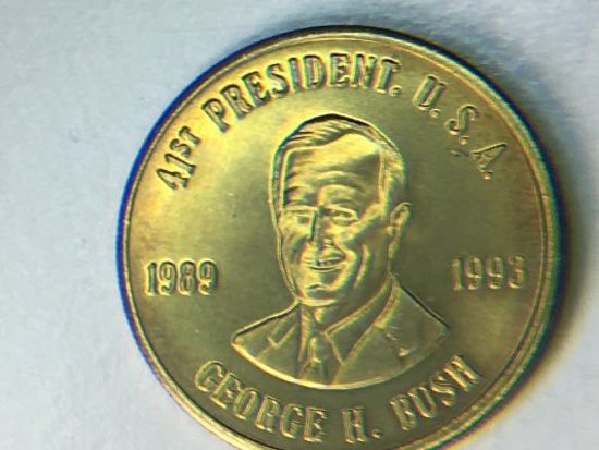U.S. Presidents Brass Coin G.bush