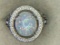 .925 Ladies 5 Carat Opal Filigree Ring