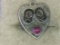 .925 Ladies Baby Shoe Gemstone Heart Pendant/charm