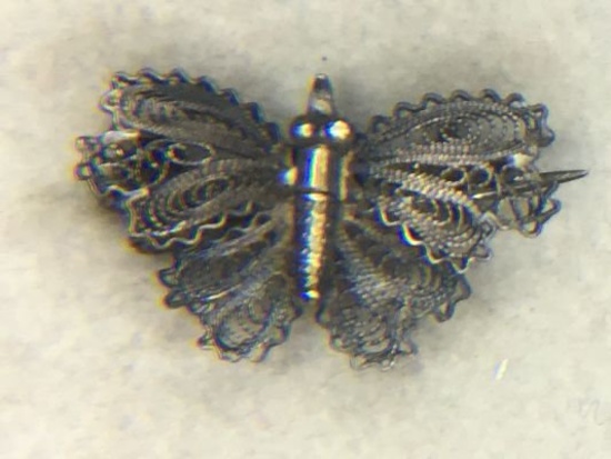 .925 Ladies Vintage Butterfly Brooch