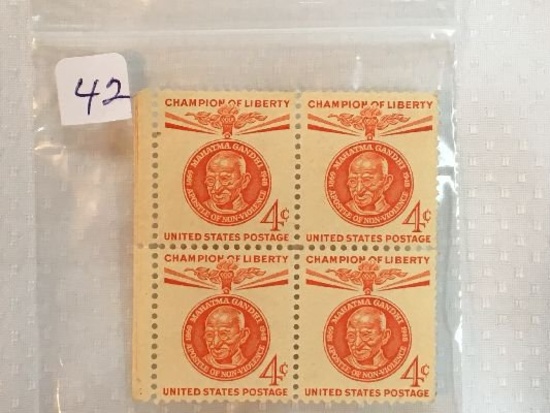 4 Cent Champion Of Liberty Plate Block