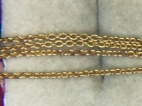 (2) Antique Gold Filled 24 Inch Necklaces