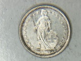 1960 Swiss 2 Franc