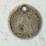 1854 Liberty Seated Dime With Arrows