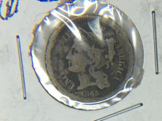 1865 3 Cent Nickel